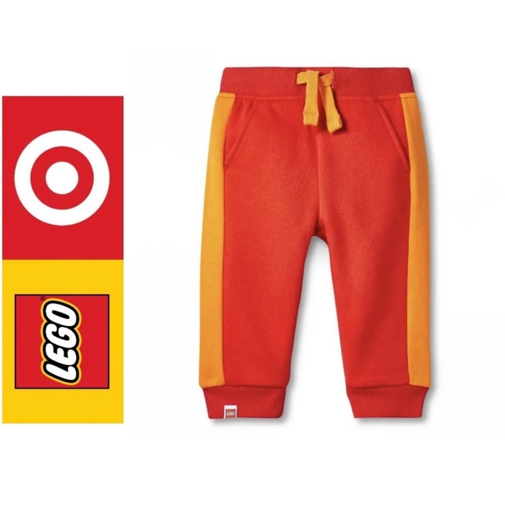 🔴 3 for $15 Lego for Target Red and Orange Baby Boy SweatPants Size 3-6 Months